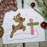 Reindeer Machine Applique Design